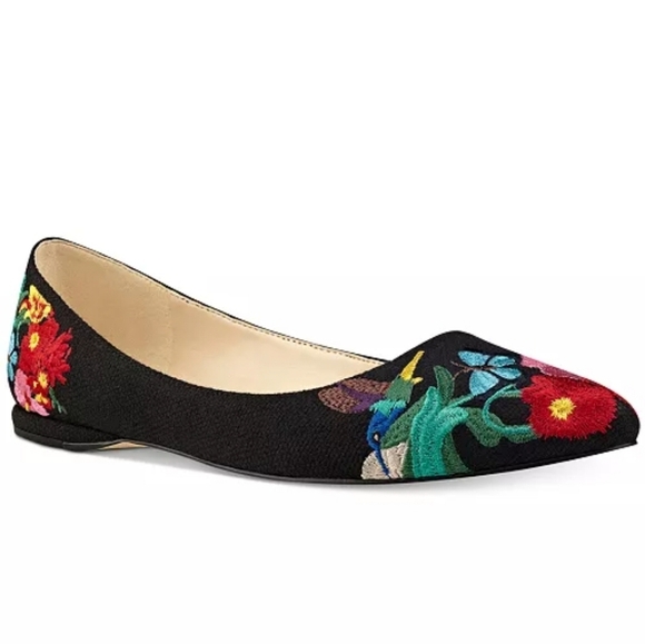 Nine West Embroidered Speakup Ballet Flats Size 7.5 - Picture 2 of 13
